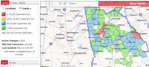 tri state emc power outage map