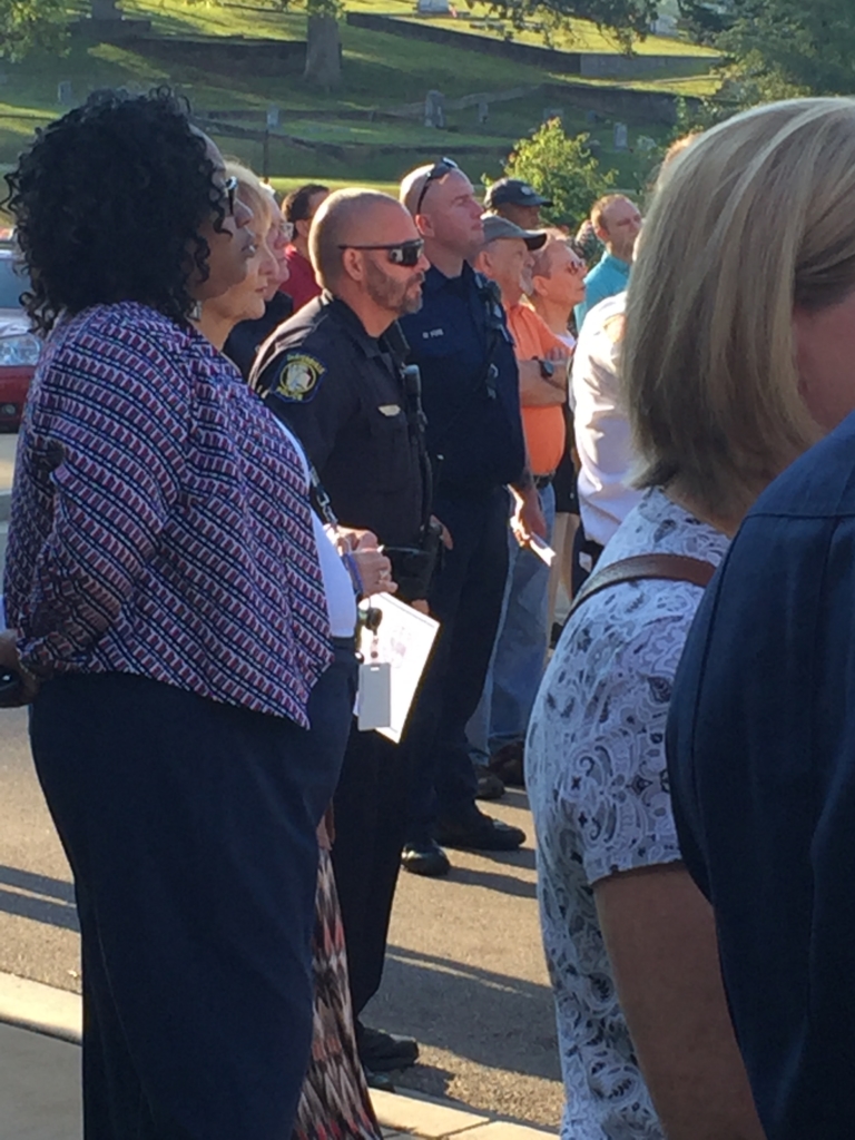 Prayer event held at the Cartersville Police Department Monday morning