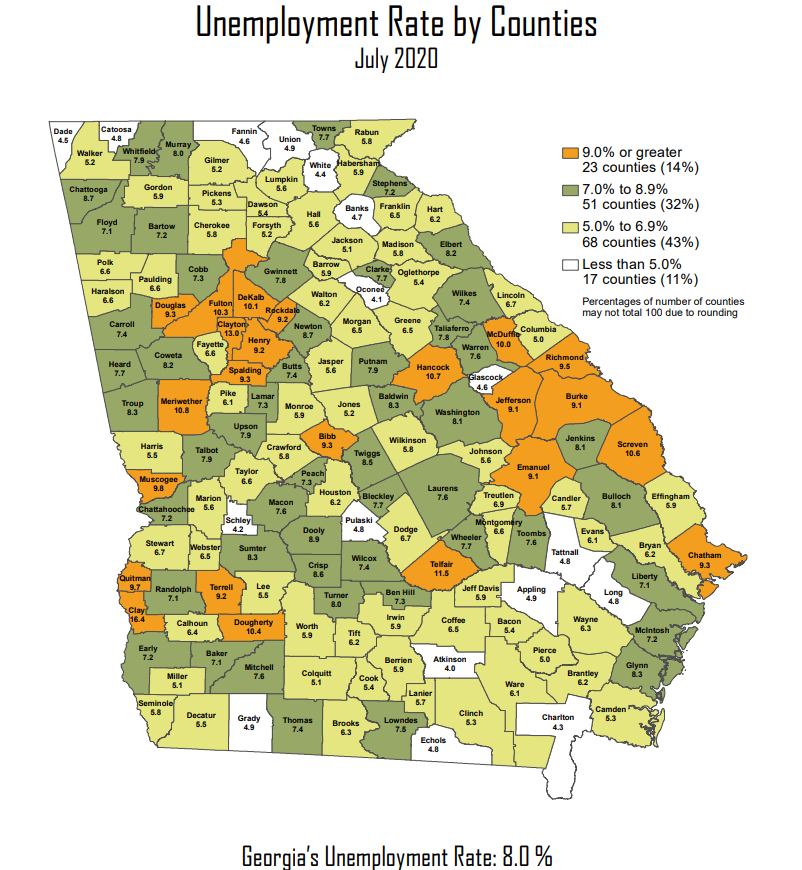 Bartow County’s Labor Force Increases to 7.2% | WBHF